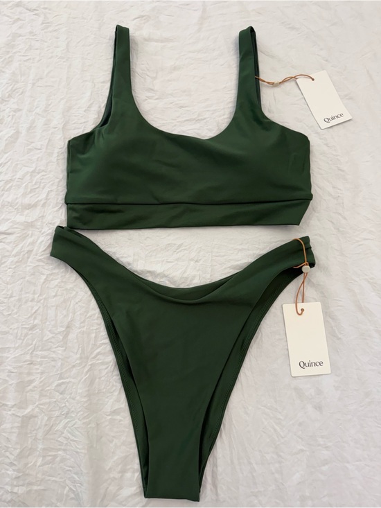 Quince Other - Quince Dark Green Scoop Bikini Set new